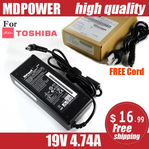 MDPOWER For TOSHIBA Satellit L700 A100 A200 laptop power supply power AC adapter charger cord 19V 4.74A
MDPOWER For TOSHIBA Satellit L700 A100 A200 laptop power supply power AC adapter charger cord 19V 4.74A