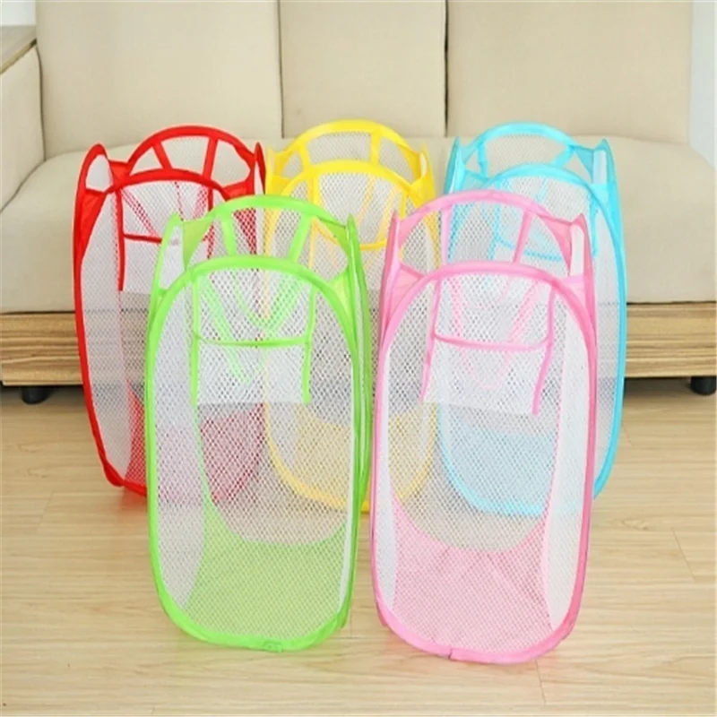 Household items Living Room Folded Fine Mesh Color Net Hamper Storage Basket Large Home Storage Basket Organizer
Household items Living Room Folded Fine Mesh Color Net Hamper Storage Basket Large Home Storage Basket Organizer