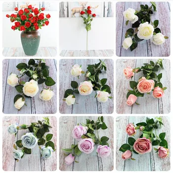 6Pcs Fake Rose Flower (6 heads/piece) Simulation Artificial Roses 61cm/24" for Wedding Home Showcase Decorative
6Pcs Fake Rose Flower (6 heads/piece) Simulation Artificial Roses 61cm/24" for Wedding Home Showcase Decorative