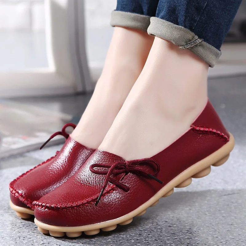 Women Flats Women Genuine Leather Shoes Slip On Loafers Woman Soft Nurse Ballerina Shoes Plus Size 34-44 Casual
Women Flats Women Genuine Leather Shoes Slip On Loafers Woman Soft Nurse Ballerina Shoes Plus Size 34-44 Casual