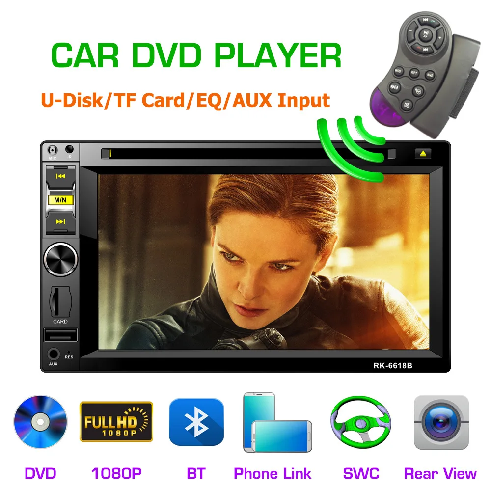 Autoradio Bluetooth Rear View Camera Remote Control 2din 7023B Car Radio 6.2" Touch In Dash Auto audio Player MP5 Player
Autoradio Bluetooth Rear View Camera Remote Control 2din 7023B Car Radio 6.2" Touch In Dash Auto audio Player MP5 Player
