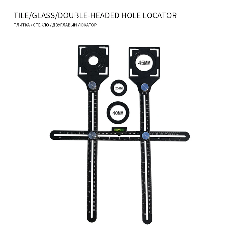 Cutter Template Tile Tool Multifunctional Opening Guide Folding Ruler Ceramic Universal Adjustable Double Head Hole Locator 
Cutter Template Tile Tool Multifunctional Opening Guide Folding Ruler Ceramic Universal Adjustable Double Head Hole Locator