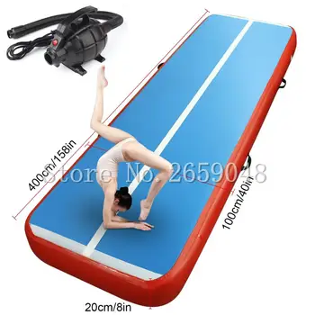 

Free Shipping 4x1x0.2m Air Track Tumbling Mat for Gymnastics Inflatable Airtrack Floor Mats with Electric Air Pump for Home Use