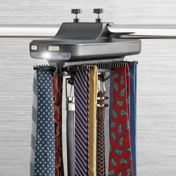 Batteries Operated Automatic Tie Rack with light Holds 64 ties & 8 belts strap tie hanger automatic scarf display rack
Batteries Operated Automatic Tie Rack with light Holds 64 ties & 8 belts strap tie hanger automatic scarf display rack