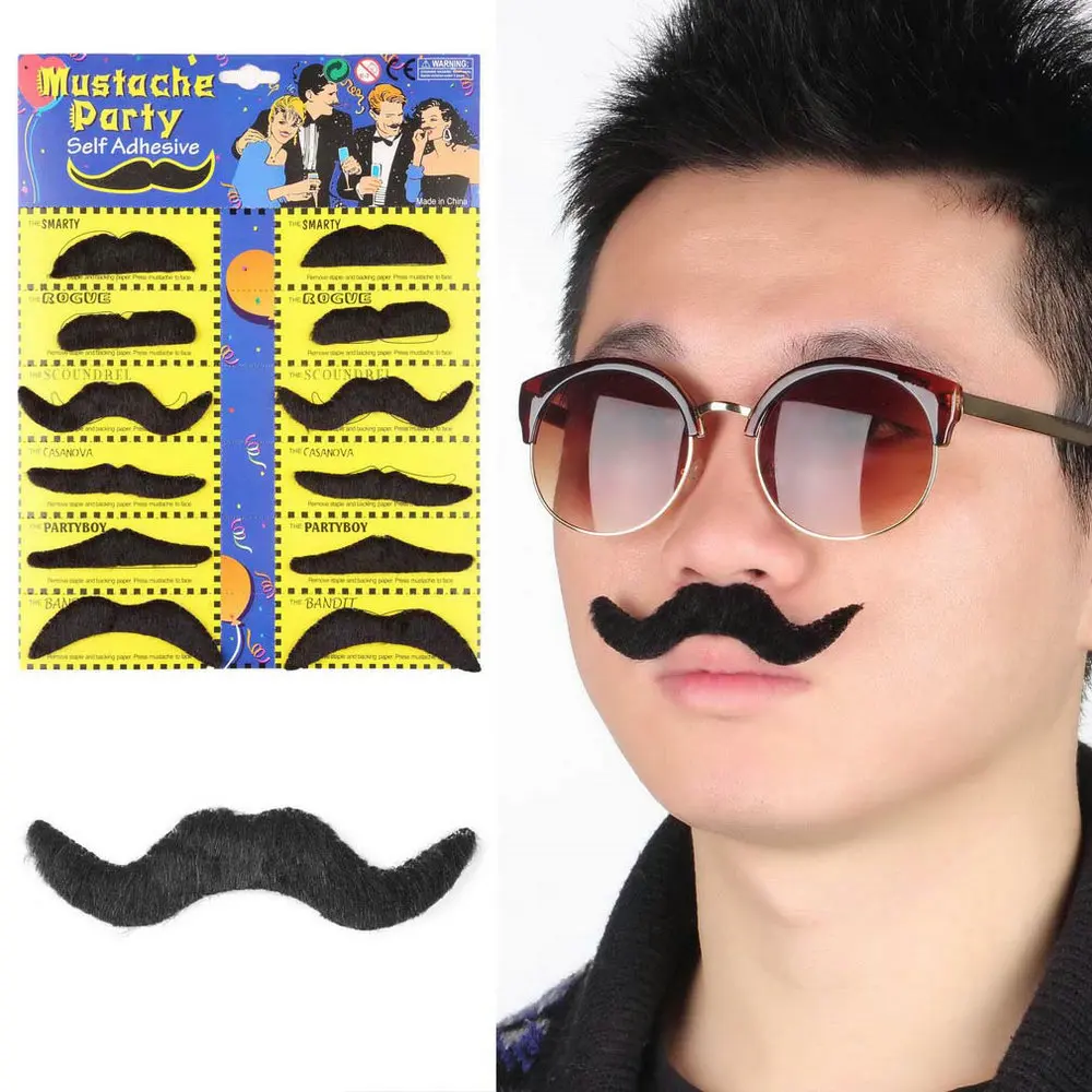 12pcs Funny Stylish Costume Party Fake Beard Mustache Party Halloween Fun Fake Mustache Moustache Beard Whisker
12pcs Funny Stylish Costume Party Fake Beard Mustache Party Halloween Fun Fake Mustache Moustache Beard Whisker