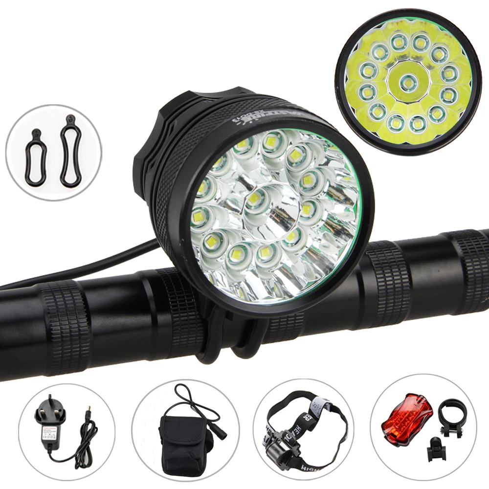 Real Led Bicycle Light 3 Modes 6500 Lm 13 LED lamp beads T6 Power Bank Front Cycling LED Bike Light Lamp Bike Accessories 
Real Led Bicycle Light 3 Modes 6500 Lm 13 LED lamp beads T6 Power Bank Front Cycling LED Bike Light Lamp Bike Accessories