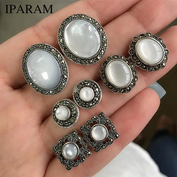 IPARAM 4 Pairs Opal Stone Women Crystal Stud Earrings for Women Boucle D'oreille Earring Jewelry Dazzling Cubic Zirconia Brincos
IPARAM 4 Pairs Opal Stone Women Crystal Stud Earrings for Women Boucle D'oreille Earring Jewelry Dazzling Cubic Zirconia Brincos