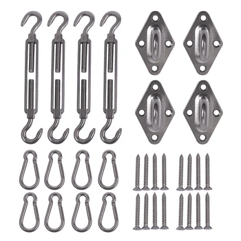 304 Stainless Steel 8-inch Trading Square Shade Sail Hardware Kit for Sun Shade Sail Installation with Screws
304 Stainless Steel 8-inch Trading Square Shade Sail Hardware Kit for Sun Shade Sail Installation with Screws
