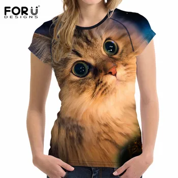 FORUDESIGNS Summer Naughty Cat 3D Lovely T Shirt Women Printing Originality O-Neck Short Sleeve T-shirt Tops Tee Clothing Ladies
FORUDESIGNS Summer Naughty Cat 3D Lovely T Shirt Women Printing Originality O-Neck Short Sleeve T-shirt Tops Tee Clothing Ladies