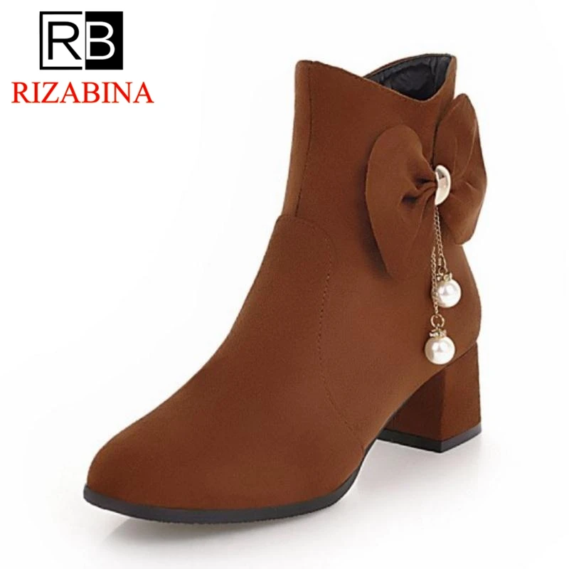 RizaBina Plus Size 32-48 Women Ankle Boots Winter Warm Fur Shoes Woman Bowknot High Heel Boots Fashion Bead Ladies Shoes
RizaBina Plus Size 32-48 Women Ankle Boots Winter Warm Fur Shoes Woman Bowknot High Heel Boots Fashion Bead Ladies Shoes