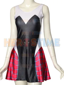 Gwen Stacy Spider-man Cosplay Dress 3D Print Spandex Cosplay Spiderman Halloween Costumes for woman/kids
Gwen Stacy Spider-man Cosplay Dress 3D Print Spandex Cosplay Spiderman Halloween Costumes for woman/kids