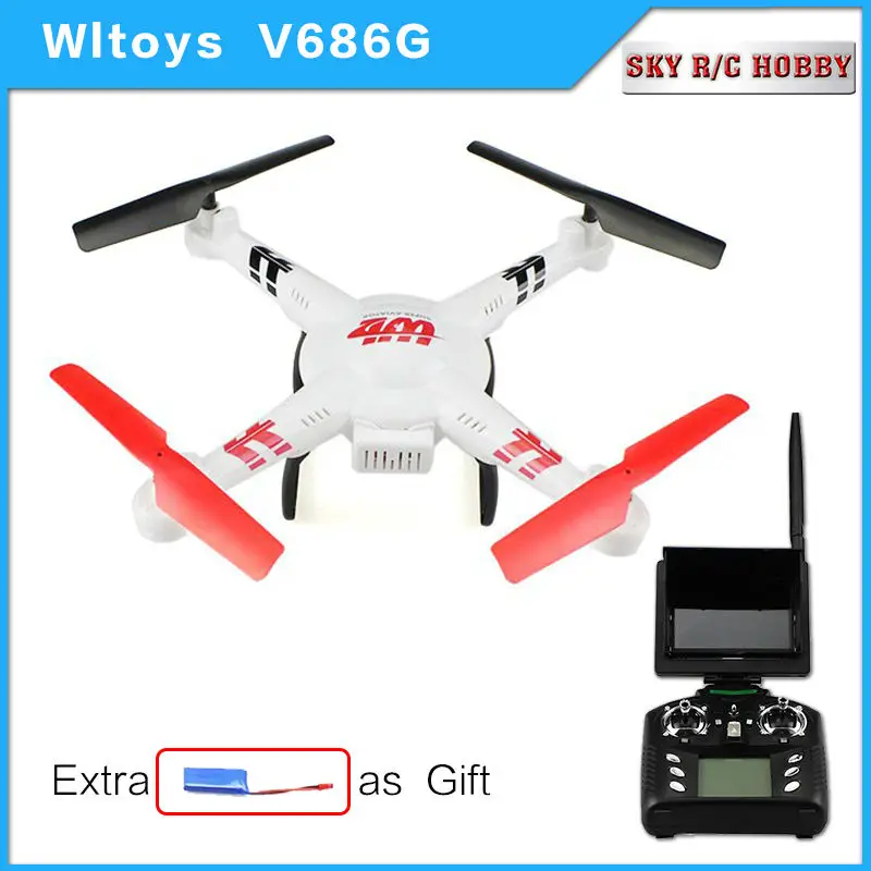 

WLtoys V686G 5.8G FPV 2.4GHz 4CH helicopter Auto - Pathfinder RC Quad copter Professional Drone with 2.0MP Camera VS jjrc V686