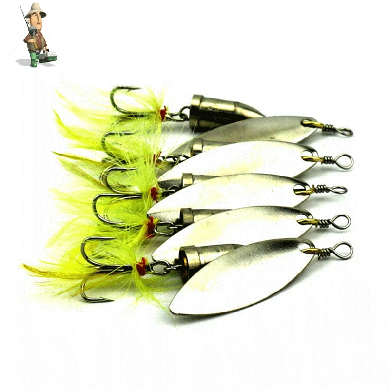 Fishing *feather Hook cuilleres de peche truite Spinner Fishing Lures With Knife-edged Treble Hooks Bulk Fishing Tackle Pesca
Fishing *feather Hook cuilleres de peche truite Spinner Fishing Lures With Knife-edged Treble Hooks Bulk Fishing Tackle Pesca