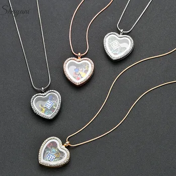 10PCS Full Rhinestone Heart Glass Magnetic Locket with Snake Chain Openable Memory Photo Frame Lockets Unisex DIY Jewelry Gifts
10PCS Full Rhinestone Heart Glass Magnetic Locket with Snake Chain Openable Memory Photo Frame Lockets Unisex DIY Jewelry Gifts