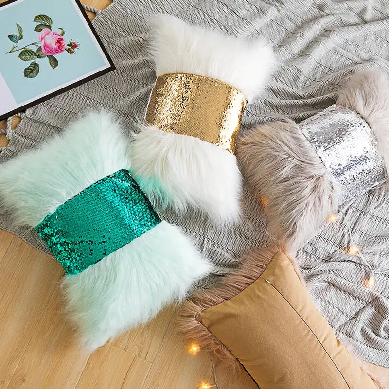 Sequined bow Cushion Cover Throw Pillow Cases Plush Furry Soft Velvet Lumbar Pillow Home Decor Solid Nordic Housse Coussin
Sequined bow Cushion Cover Throw Pillow Cases Plush Furry Soft Velvet Lumbar Pillow Home Decor Solid Nordic Housse Coussin