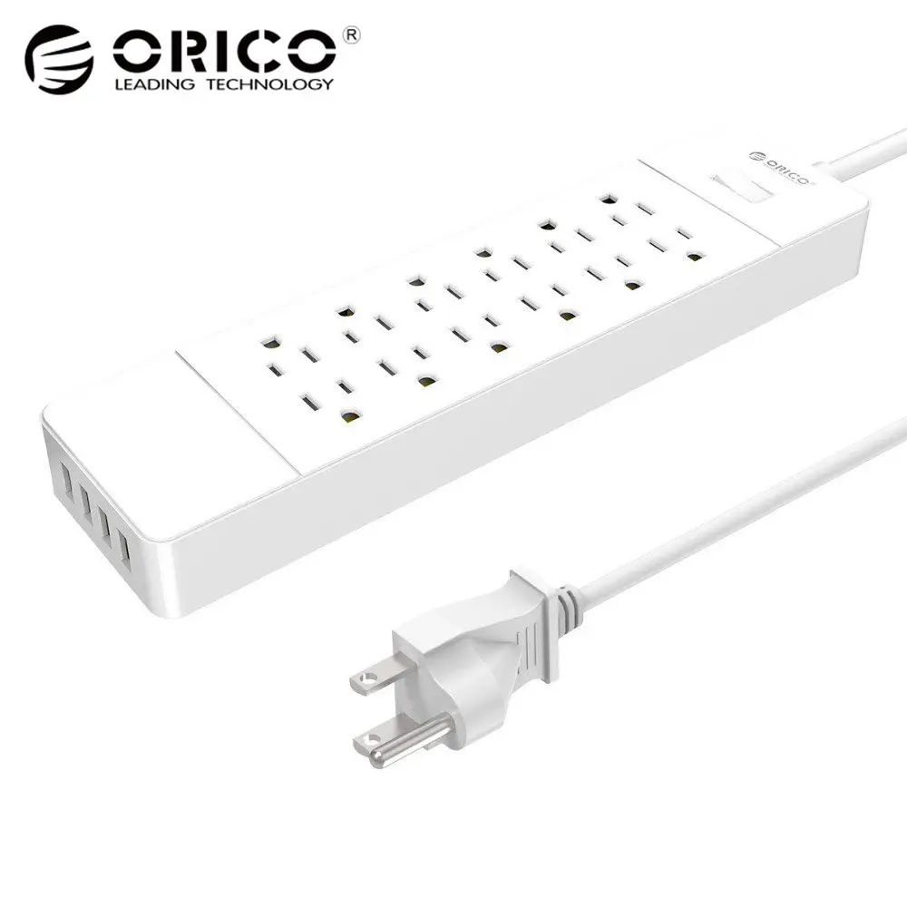 ORICO 12 ports AC+4 USB Power Strip Electronic Socket With Switch Home Office Surge Protector hargers Extension Smart EU Socket
ORICO 12 ports AC+4 USB Power Strip Electronic Socket With Switch Home Office Surge Protector hargers Extension Smart EU Socket