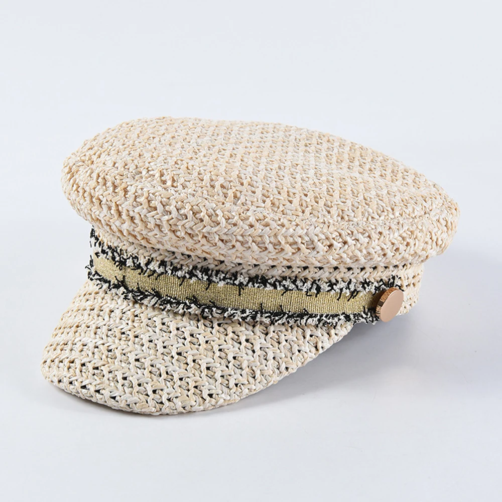 Summer Cap Women's Military Hat British Fashion Cap Women Military Hats Solid Color Sun Beach Hat Caps
Summer Cap Women's Military Hat British Fashion Cap Women Military Hats Solid Color Sun Beach Hat Caps