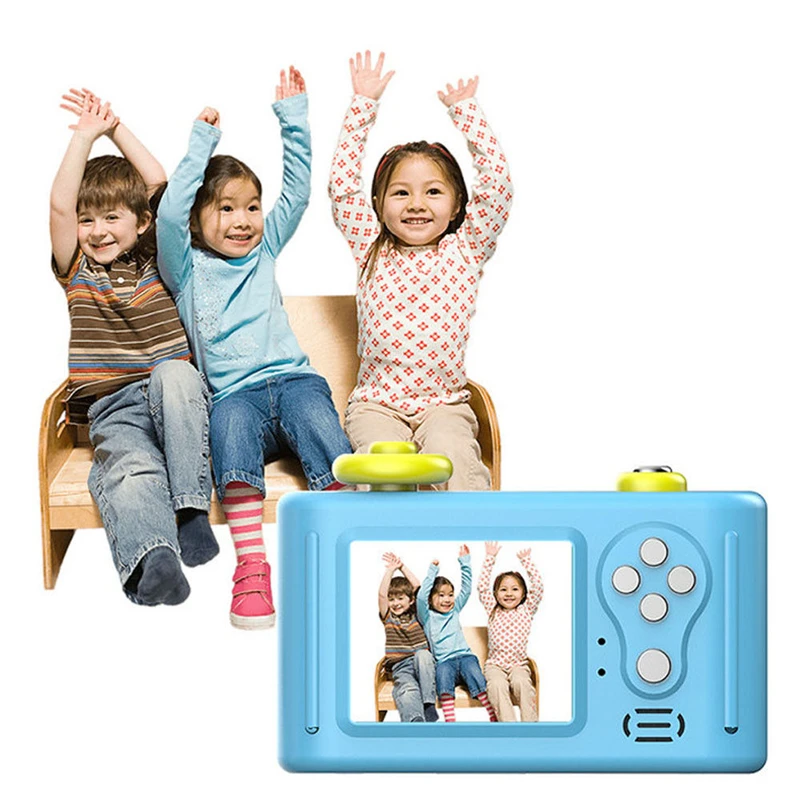 Cute Pink Blue 5MP 1080P HD 1.5 Inch Screen Mini Kid Children Camera Cartoon Digital Small SLR Camera Toy Gift