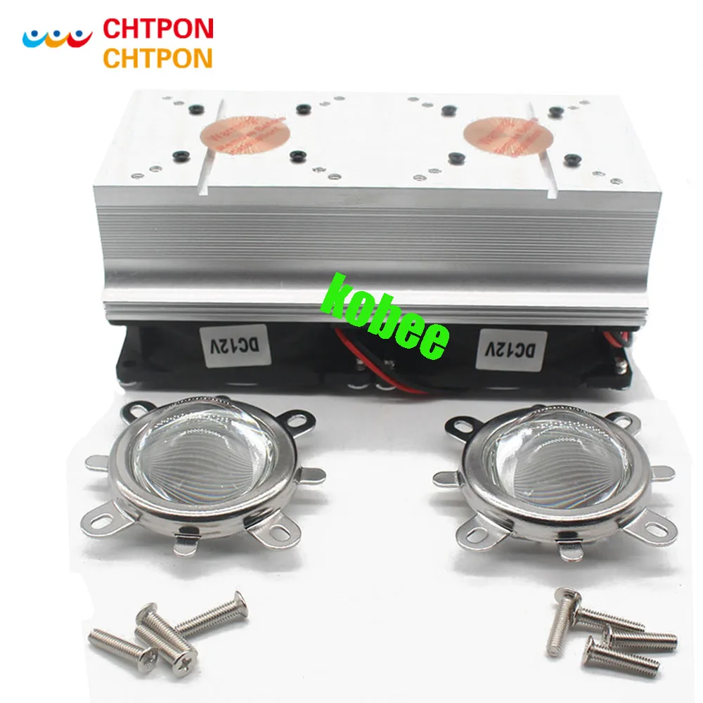 100W 200W High Power LED Heatsink cooling with fans 44mm Lens +Reflector Bracket
100W 200W High Power LED Heatsink cooling with fans 44mm Lens +Reflector Bracket