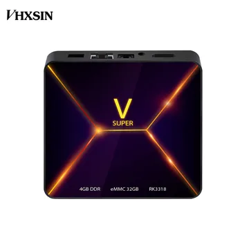 VHXSIN 50PCS Super V rockchip rk3318 quad core android 9.0 os 4gb ram 32gb rm 2gb 16gb 2.4ghz wifi tv box
VHXSIN 50PCS Super V rockchip rk3318 quad core android 9.0 os 4gb ram 32gb rm 2gb 16gb 2.4ghz wifi tv box
