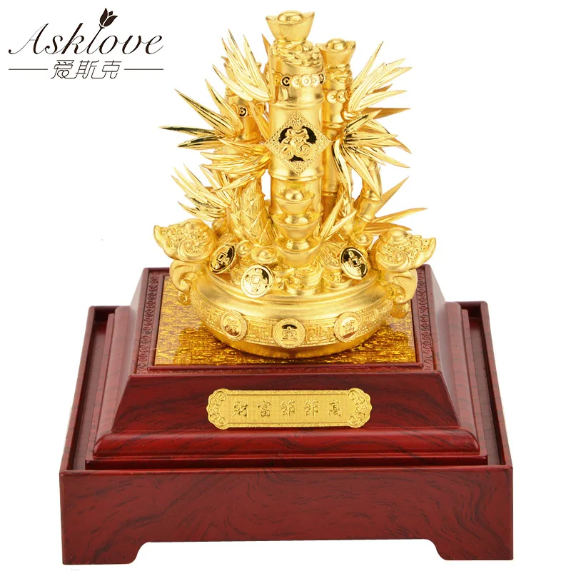 Asklove Gold foil 3D Wealth Bamboo ornaments Feng shui Bonsai Bortunate Gold ornament opening gifts Home Decoration accessories
Asklove Gold foil 3D Wealth Bamboo ornaments Feng shui Bonsai Bortunate Gold ornament opening gifts Home Decoration accessories