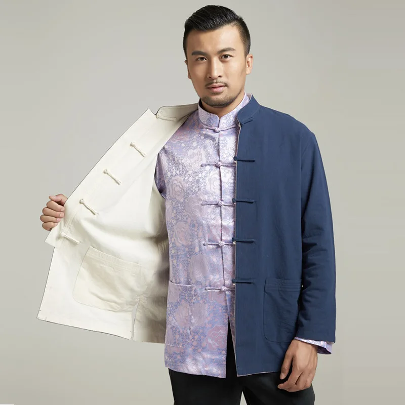 Autumn Winter Chinese Men's jacket Cotton Kung fu Tang tops Pankou Button wing chun tai chi Overcoat Long sleeve Cool Jacket
Autumn Winter Chinese Men's jacket Cotton Kung fu Tang tops Pankou Button wing chun tai chi Overcoat Long sleeve Cool Jacket