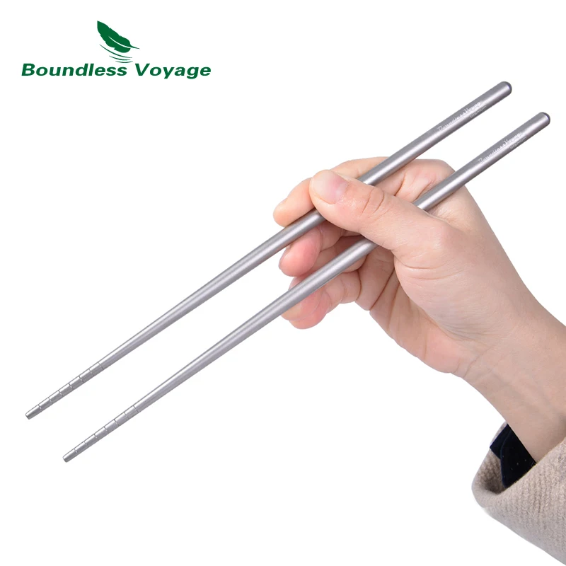 Boundless Voyage Titanium Chopsticks Non-slip Portable Ti Round Tableware Flatware Cutlery
Boundless Voyage Titanium Chopsticks Non-slip Portable Ti Round Tableware Flatware Cutlery