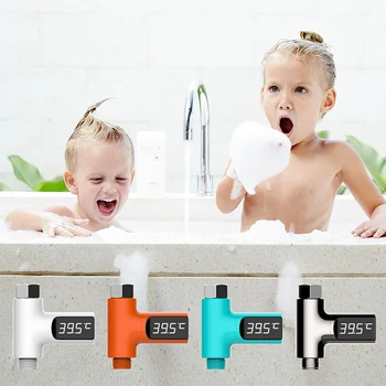 360 Rotation Baby Bath Thermometers LED Display Shower Meter Monitor Flow Self-Generating Battery Free Water Temperature For Kid
360 Rotation Baby Bath Thermometers LED Display Shower Meter Monitor Flow Self-Generating Battery Free Water Temperature For Kid