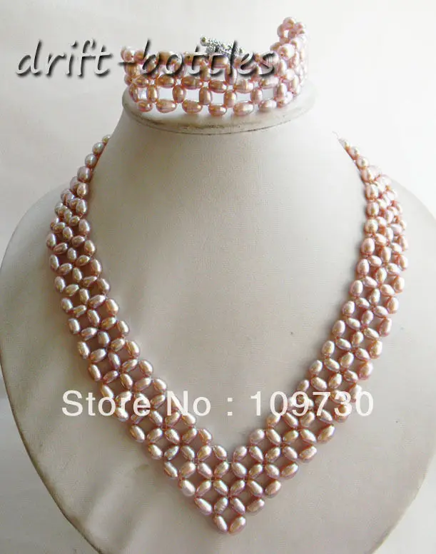 Hot sell Noble- Jewelry 00437 Handmade 5MM Lavender Rice Freshwater Pearl Bracelet Necklace Set (A0516)
Hot sell Noble- Jewelry 00437 Handmade 5MM Lavender Rice Freshwater Pearl Bracelet Necklace Set (A0516)