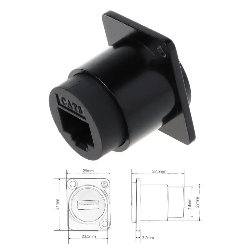 1Pc D-type Module RJ45 Socket Cable Female Signal Connector Cat6 Panel Mount Network Ethernet Extension Interface Adapter Hot
1Pc D-type Module RJ45 Socket Cable Female Signal Connector Cat6 Panel Mount Network Ethernet Extension Interface Adapter Hot