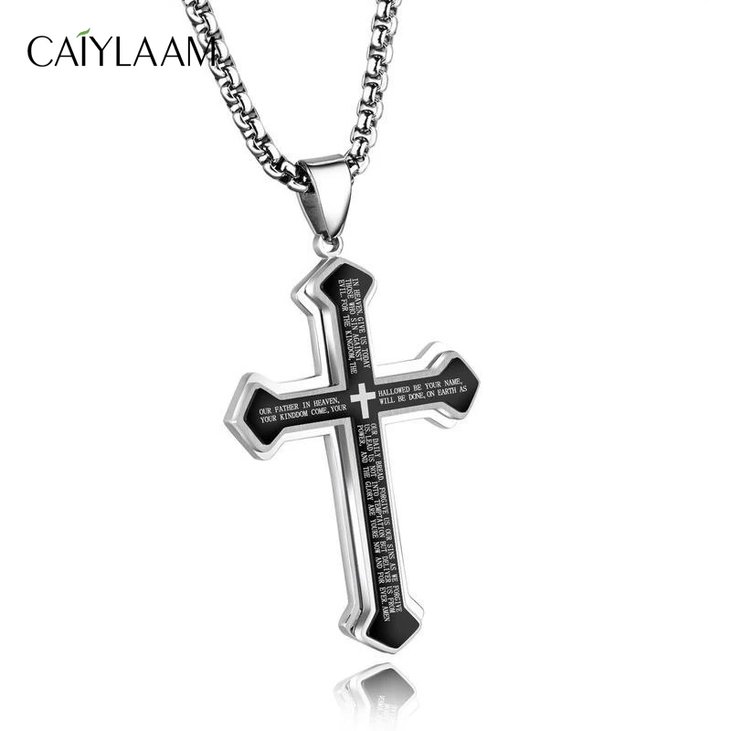 CAIYLAAM Top Quality Cross Shape Pendant Necklace for Men Metal Stainless Steel Necklaces for Women Box Chain Jewelry Gift
CAIYLAAM Top Quality Cross Shape Pendant Necklace for Men Metal Stainless Steel Necklaces for Women Box Chain Jewelry Gift