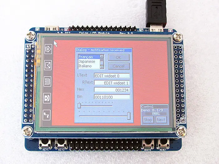 

STM32F103RBT6 development board + 2.8" TFT touch screen lcd display module
