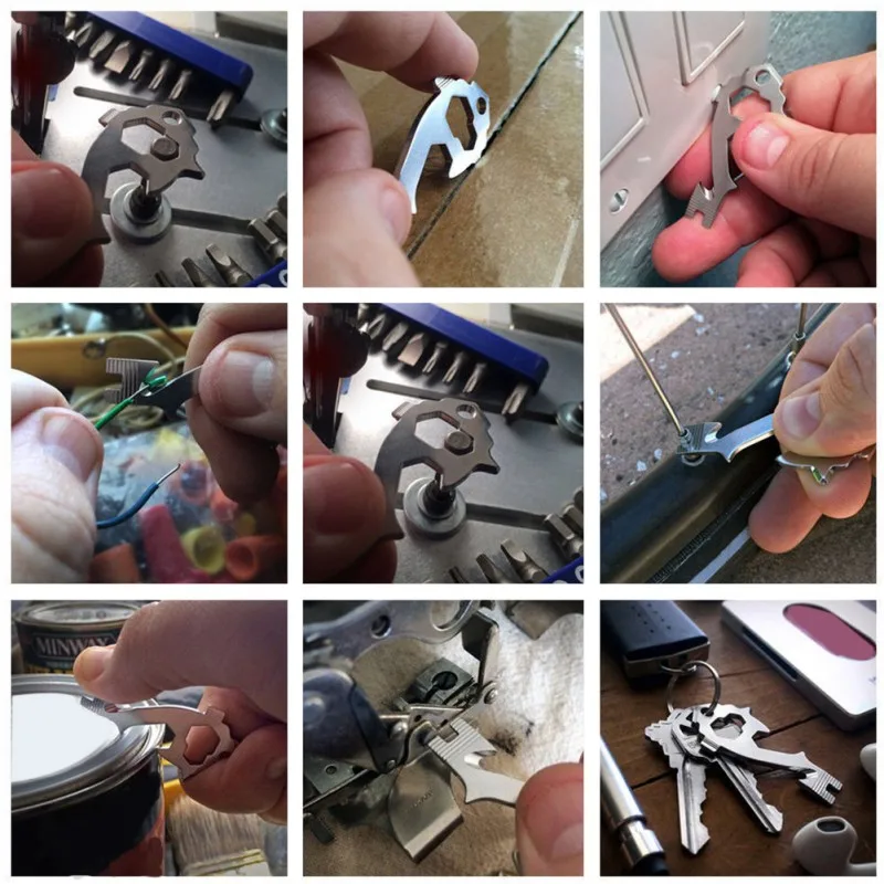 20-In-1 Multi Tool Outdoor Survival Camping Equipment Pocket Survial Tool EDC Keychain Wrench Opener Outdoor Camping Gadget
20-In-1 Multi Tool Outdoor Survival Camping Equipment Pocket Survial Tool EDC Keychain Wrench Opener Outdoor Camping Gadget