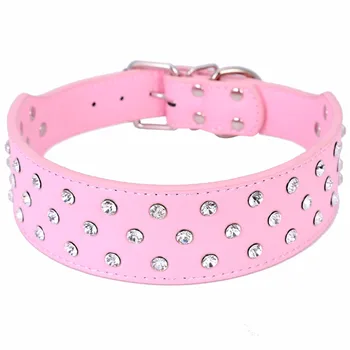Bling Rhinestone Dog Collars 2 Inch Wide Diamante Pu Leather Collars Strass Dog Collar Size S S M L XL 4 colors Free Shipping
Bling Rhinestone Dog Collars 2 Inch Wide Diamante Pu Leather Collars Strass Dog Collar Size S S M L XL 4 colors Free Shipping
