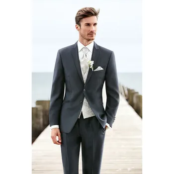 Mens Wedding Suits 2018 Custom Made grey Gentleman Men Suit Slim Fit Groom Groomsman Blazer suits for men 2 piece (Jacket+Pants)
Mens Wedding Suits 2018 Custom Made grey Gentleman Men Suit Slim Fit Groom Groomsman Blazer suits for men 2 piece (Jacket+Pants)