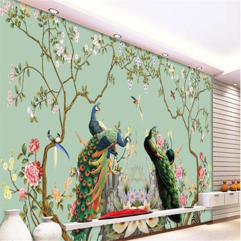 beibehang Custom large mural wallpaper European floral bird peacock illustration background wallpaper for walls 3 d papel de par
beibehang Custom large mural wallpaper European floral bird peacock illustration background wallpaper for walls 3 d papel de par