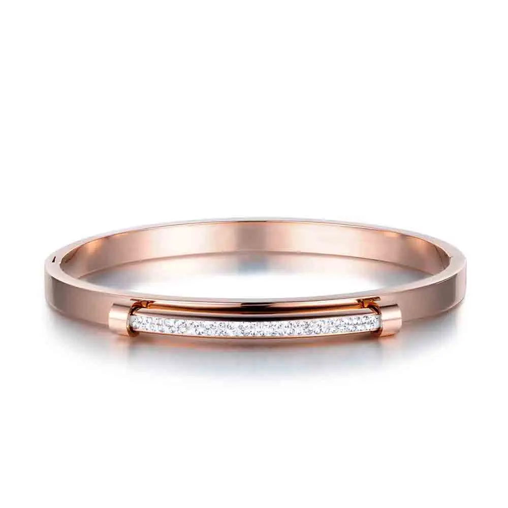 JeeMango Exquisite Pave Setting Rhinestone Cuff Bangles & Bracelet Jewelry Rose Gold Color Stainless Steel Wedding Bangle B17055
JeeMango Exquisite Pave Setting Rhinestone Cuff Bangles & Bracelet Jewelry Rose Gold Color Stainless Steel Wedding Bangle B17055
