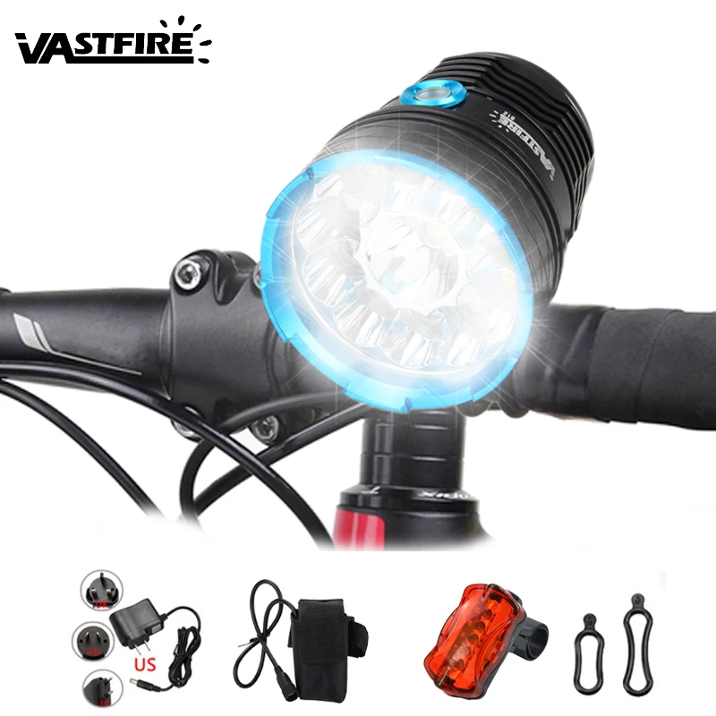 Waterproof 20000lm 12x XM-L T6 LED Front Bike Lamp 3 Modes High / Low / Strobe Bicycle Light With 20000mAh Battery Charger Sets
Waterproof 20000lm 12x XM-L T6 LED Front Bike Lamp 3 Modes High / Low / Strobe Bicycle Light With 20000mAh Battery Charger Sets