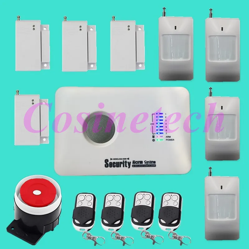 Cheap good quality Russian/English Voice Wireless GSM Alarm System Security Home Alarm systeme with door sensor,motion detector
Cheap good quality Russian/English Voice Wireless GSM Alarm System Security Home Alarm systeme with door sensor,motion detector