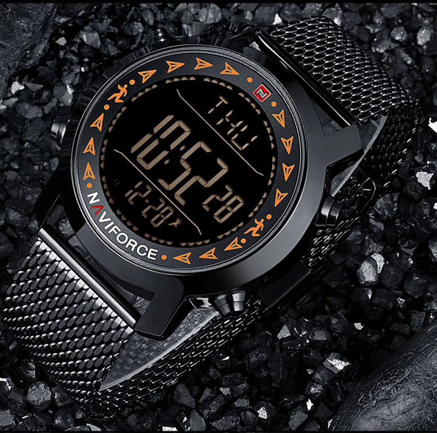 New Luxury Men Watch Sports Top Brand Man Digital Watch Pedometer Wristwatches Steel Mesh Band Clock Relogio Masculino NAVIFORCE
New Luxury Men Watch Sports Top Brand Man Digital Watch Pedometer Wristwatches Steel Mesh Band Clock Relogio Masculino NAVIFORCE