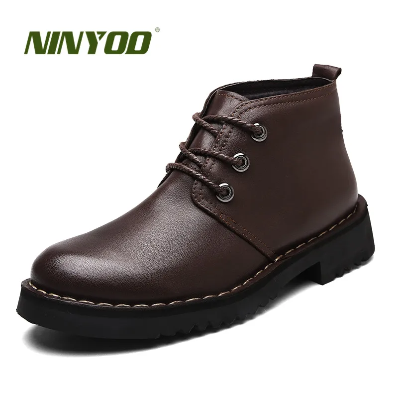 NINYOO New Autumn Winter Boots Men Genuine Leather Martin Boots Ankle Waterproof Working Boots Fur Snow Shoes Plus Size 47 48 49
NINYOO New Autumn Winter Boots Men Genuine Leather Martin Boots Ankle Waterproof Working Boots Fur Snow Shoes Plus Size 47 48 49