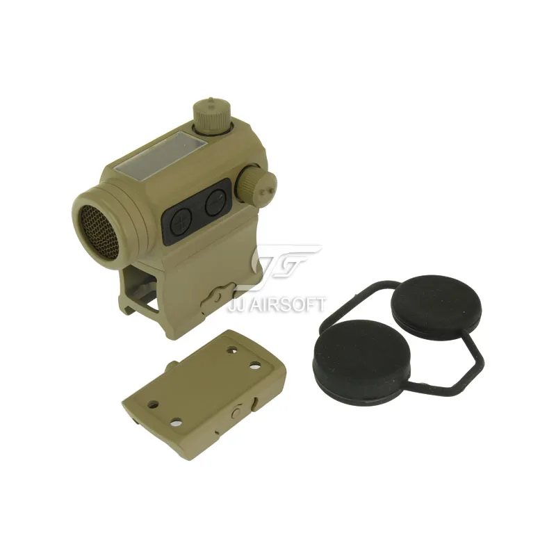 Image JJ Airsoft Solar Power Red Dot with Riser Mount , Low Mount   Killflash   Kill Flash (Tan) HS503C HS403C IPSC