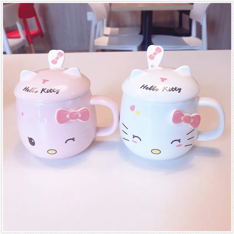 Valentine's gift cartoon Hello Kitty ceramic spoon with cover mug cup milk coffee office water mugs cup kids KT cat cup
Valentine's gift cartoon Hello Kitty ceramic spoon with cover mug cup milk coffee office water mugs cup kids KT cat cup