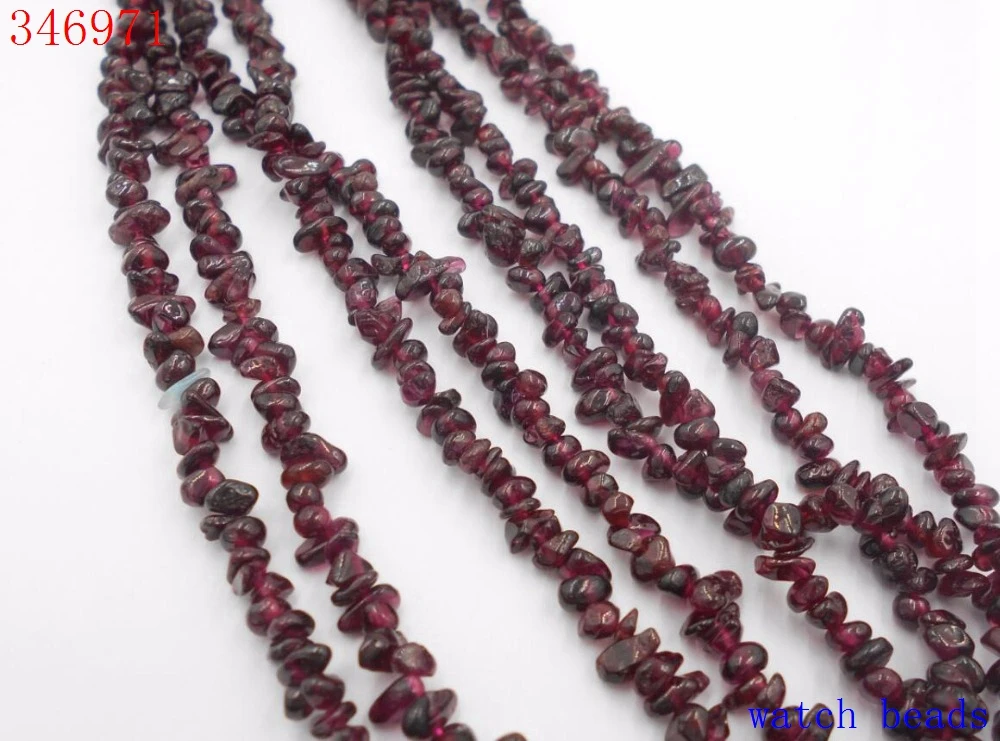 

DIY Bracelet Necklace metal jewelry accessories Making 34inch Natural garnet Chips loose Beads necklace Stone necklace