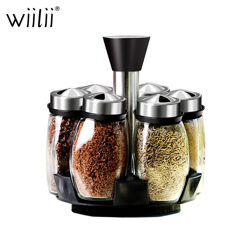 6Pcs/Set Rotating Spice Jars Set For Cruet Condiment Container Stainless Steel Salt Pepper Shakers Seasoning Spray Kitchen Tool
6Pcs/Set Rotating Spice Jars Set For Cruet Condiment Container Stainless Steel Salt Pepper Shakers Seasoning Spray Kitchen Tool