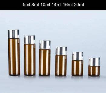 300pcs/lot 5ml 8ml 10ml 14ml 16ml 20ml Empty Essential Oil Bottles Small Amber & Transparent Glass Sample Vials with Silver Cap
300pcs/lot 5ml 8ml 10ml 14ml 16ml 20ml Empty Essential Oil Bottles Small Amber & Transparent Glass Sample Vials with Silver Cap