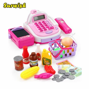 Surwish Kids Plastic Cash Register Cashier Pretend & Play Children Early Educational Toy with Shopping Basket
Surwish Kids Plastic Cash Register Cashier Pretend & Play Children Early Educational Toy with Shopping Basket