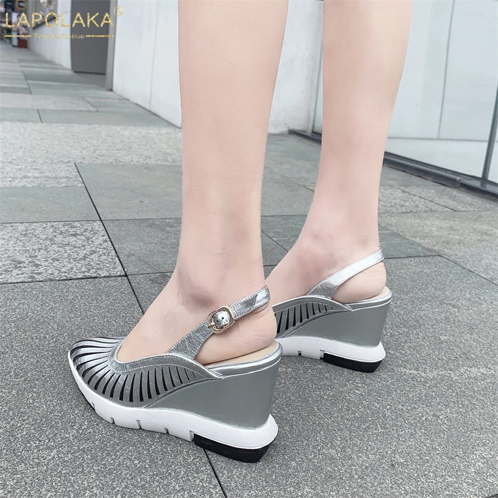LAPOLAKA New Arrivals Luxury Leisure Genuine Leather Sandals Women Shoes Woman Summer Wedges High Heels Leisure Sandals
LAPOLAKA New Arrivals Luxury Leisure Genuine Leather Sandals Women Shoes Woman Summer Wedges High Heels Leisure Sandals