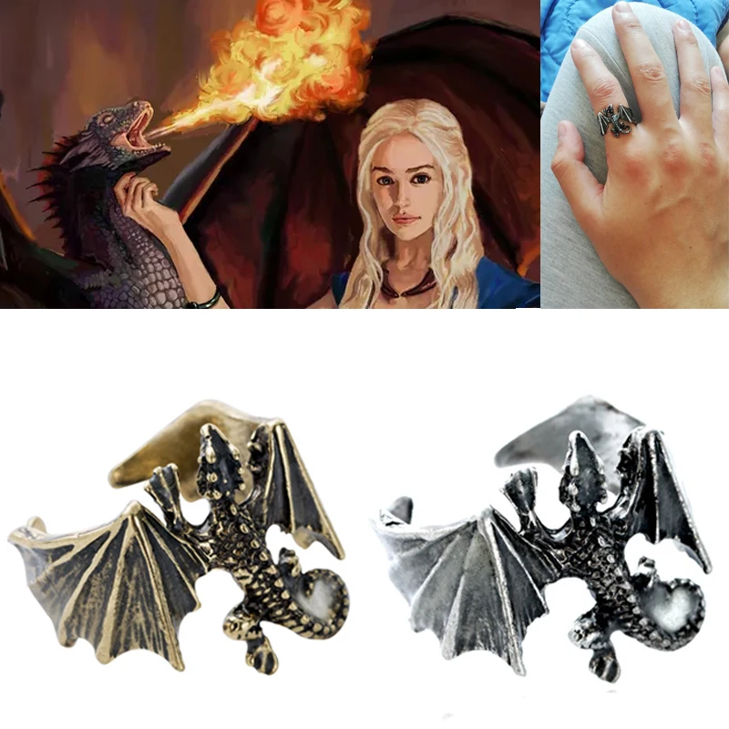 Dragon Ring Luminous Game of Thrones Cosplay Props Metal Women Girls Adjustable Dragon Rings Daenerys Targaryen Accessories
Dragon Ring Luminous Game of Thrones Cosplay Props Metal Women Girls Adjustable Dragon Rings Daenerys Targaryen Accessories
