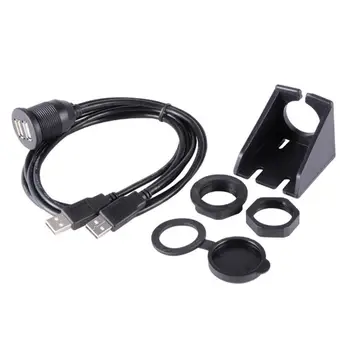 Dual USB Socket Extension Cable Car Dashboard Flush Mount 2 USB Plug Lead Panel Data Cord Motorcycle Wire Charger
Dual USB Socket Extension Cable Car Dashboard Flush Mount 2 USB Plug Lead Panel Data Cord Motorcycle Wire Charger